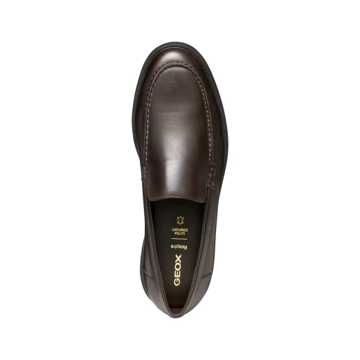 Geox Spherica EC17 Men's Loafer Shoes Coffee Brown Leather 40 Ultra Cushioned Comfort Breathable Stylish Design Everyday Wear Premium Quality Formal and Casual Footwear - Geox - Image 4