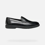 Geox Spherica EC17 Men's Loafer Black Leather Ultra Cushioned Comfort Slip On Shoes Size 45 Stylish Everyday Footwear with Advanced Breathability Technology
