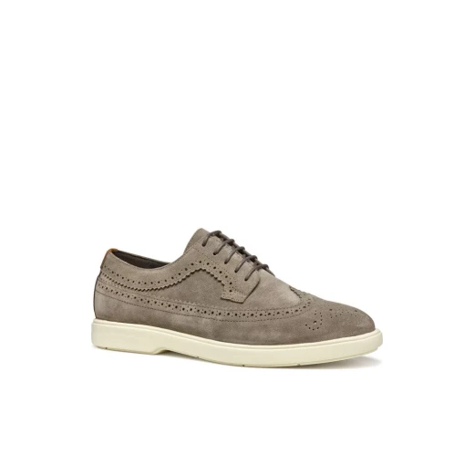 Geox Spherica EC17 Men's Lace Up Shoe Dove Grey Suede Upper Comfortable Cushioned Casual Sneaker Size 41 City Dressing Style For Men - Image 12