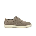 Geox Spherica EC17 Men's Lace Up Shoe Dove Grey Suede Upper Comfortable Cushioned Casual Sneaker Size 42 Ideal City Wearable Stylish Design - Geox