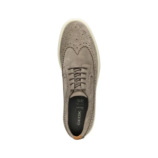 Geox Spherica EC17 Men's Lace Up Shoe Dove Grey Suede Upper Comfortable Cushioned Casual Sneaker Size 41 City Dressing Style For Men - Image 9