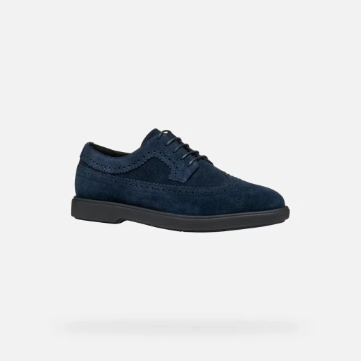 Geox Spherica EC17 Men's Navy Suede Lace Up Shoes Size 44, Offering Exceptional Comfort, City Dressing Style and Modern Design - Geox - Image 6