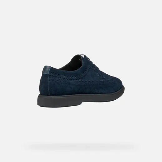 Geox Spherica EC17 Men's Lace Up Sneakers Navy Suede Comfort Cushioned Casual Shoes 42. Stylish and Breathable City Footwear for Everyday Wear. Model U55LAE.00022.C4002 - Geox - Image 7