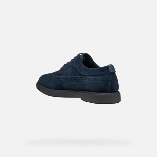 Geox Spherica EC17 Men's Navy Suede Lace Up Shoes Size 44, Offering Exceptional Comfort, City Dressing Style and Modern Design - Geox - Image 8