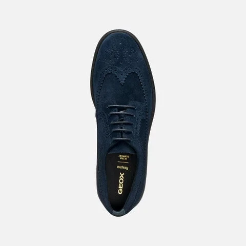 Geox Spherica EC17 Men's Lace Up Navy Suede Shoes 45 Superior Comfort and City Style Casual Footwear - Image 9