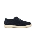 Geox Spherica EC17 Men's Navy Suede Lace Up Shoes Size 45. Stylish and Comfortable Footwear for City Dressing. Featuring Exceptional Cushioning and a Sleek Design. - Geox