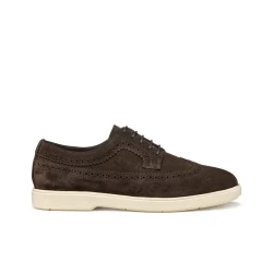 Geox Spherica EC17 Men's Lace Up Suede Shoes Dark Brown Size 44