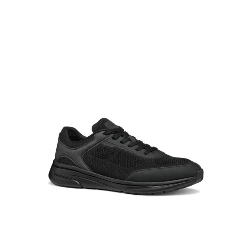 KLAIVER MAN Running Sneaker Black Color Lightweight Knitted Fabric TPU Thermoplastic Material Perfect for City Routine Size 41 Off Duty Dressing - Geox - Image 12