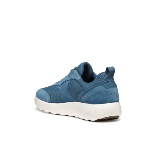 XTORS Men's AVIO Blue Sneakers Breathable Mesh and Suede Upper 42 EU Comfortable Lightweight Urban Style Everyday Wear - Geox - Image 8