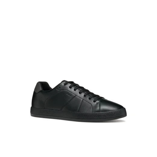 Geox Serifos Men's Low Cut Sneakers Black Tumbled Leather Effect Breathable Lightweight City Design 41 Stylish Comfortable Footwear - Geox - Image 12