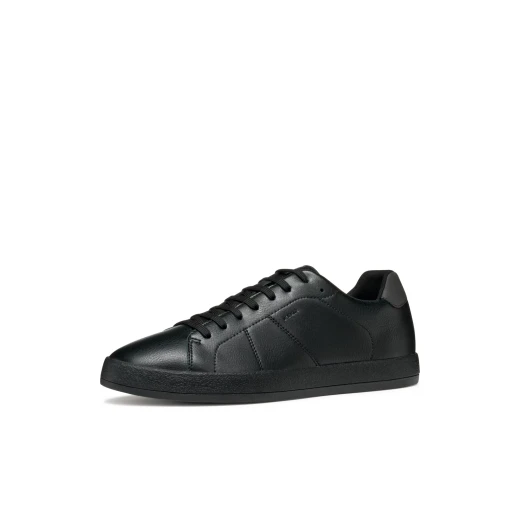 Geox Serifos Men's Low Cut Sneakers Black Tumbled Leather Effect Breathable Lightweight City Design 41 Stylish Comfortable Footwear - Geox - Image 13