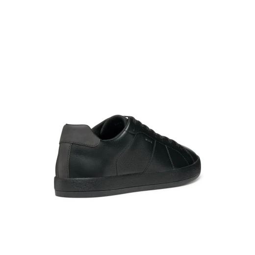 Geox Serifos Men's Low Cut Sneakers Black Tumbled Leather Effect Breathable Lightweight City Design 41 Stylish Comfortable Footwear - Geox - Image 14