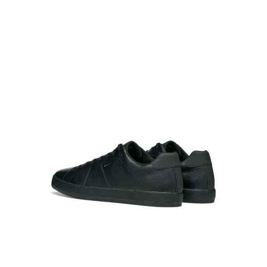 Geox Serifos Men's Low Cut Sneakers Black Tumbled Leather Effect Breathable Lightweight City Design 41 Stylish Comfortable Footwear - Geox - Image 17