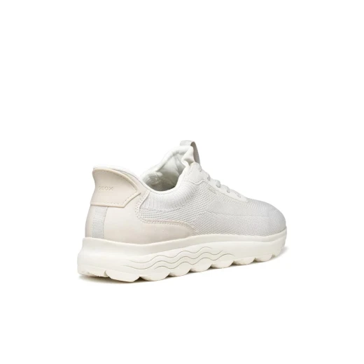 Geox Spherica Plus Men's Sneakers Off White U55MPA.06KEK.C1002 Breathable Cushioned Fast In Technology Knitted Fabric Nubuck Effect 45 Comfortable Casual Style - Geox - Image 5