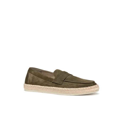 Costuni Men's Military Green Espadrille Sneakers Size 45 Suede Loafers Breathable Lightweight Summer Shoes for Casual Wear - Geox - Image 6