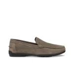 Siron Man Dove Grey Suede Loafer for Men Comfortable Breathable Slip On Shoes Size 41 Classic Everyday Style Footwear - Geox