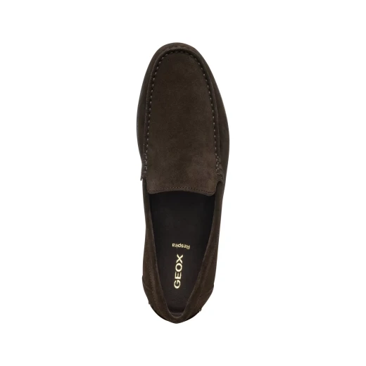 Siron Men's Suede Loafer Dark Brown Slip On Shoes Flexible Comfortable Breathable Design Size 41 Classic Casual Footwear Refined Styling - Geox - Image 20