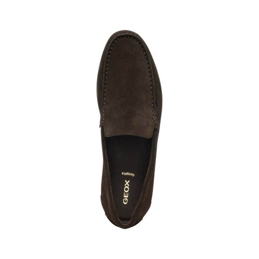Siron Men's Suede Loafer Dark Brown Slip On Shoes Flexible Comfortable Breathable Design Size 41 Classic Casual Footwear Refined Styling - Geox - Image 27