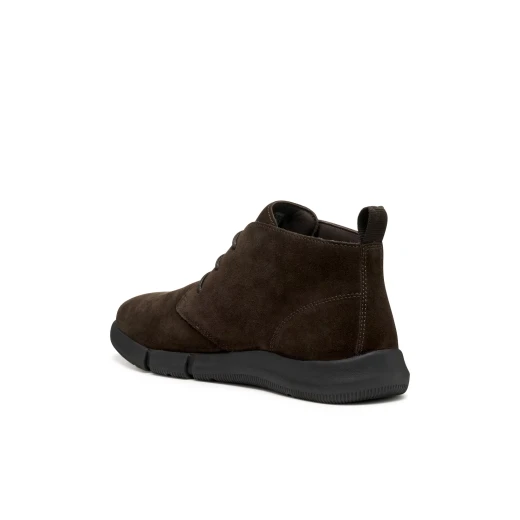 Adacter Man Ankle Boots Dark Brown Suede Breathable Design 41 Comfortable Traction Outsole City Style Boots for Men - Geox - Image 3