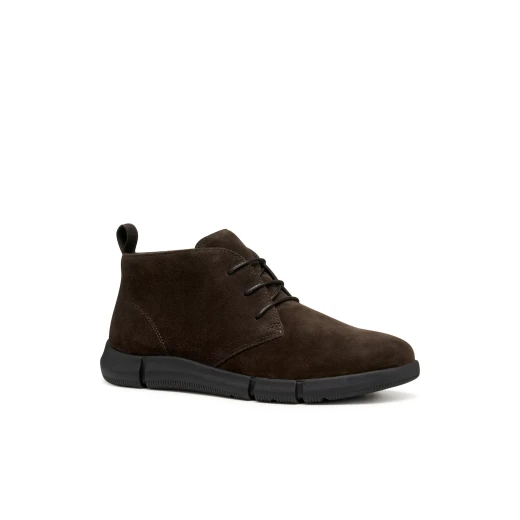 Adacter Man Ankle Boots Dark Brown Suede Breathable Design 41 Comfortable Traction Outsole City Style Boots for Men - Geox - Image 6