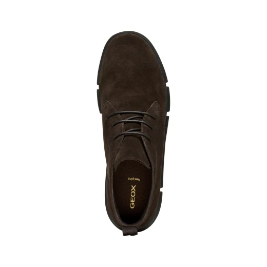 Adacter Man Ankle Boots Dark Brown Suede Breathable Design 41 Comfortable Traction Outsole City Style Boots for Men - Geox - Image 9