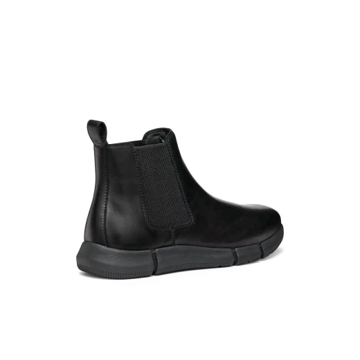 Adacter Men's Black Leather Ankle Boots Size 46 Casual Design for Everyday Wear Comfortable Cushioned Sole Durable Stylish Footwear Perfect for City Adventures - Geox - Image 12