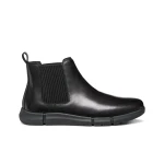 Adacter Men's Black Leather Ankle Boots Size 46 Casual Design for Everyday Wear Comfortable Cushioned Sole Durable Stylish Footwear Perfect for City Adventures - Geox