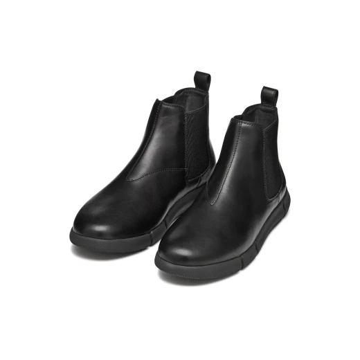 Adacter Men's Black Leather Ankle Boots for Casual Wear Size 44 Comfortable Design with Cushioned Sole Premium Quality Boots for Everyday Style - Geox - Image 8