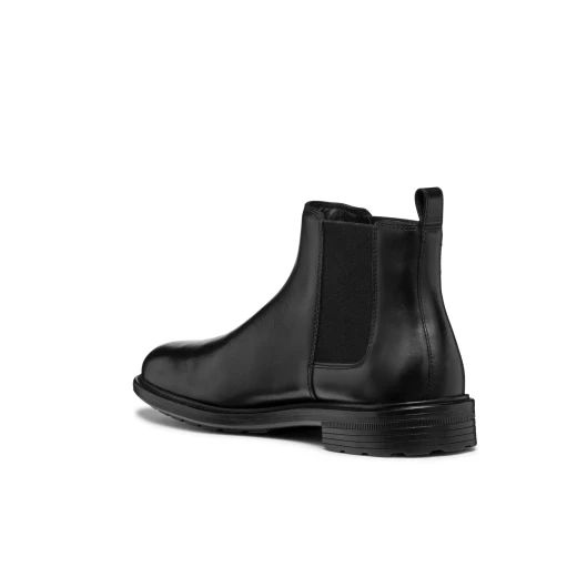 Walk Pleasure Men's Ankle Boots Black Leather Chelsea Style 46, Premium Comfort and Cushioning for Everyday Wear, Plain Leather Upper, Comfortable and Lightweight Design - Geox - Image 6