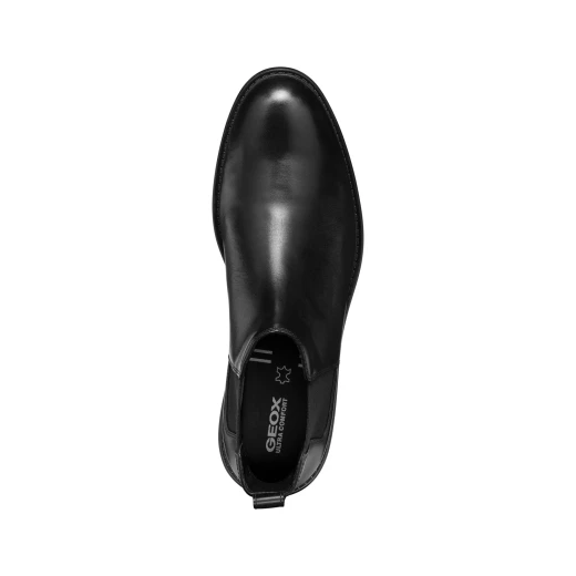 Walk Pleasure Men's Ankle Boots Black Leather Chelsea Style 46, Premium Comfort and Cushioning for Everyday Wear, Plain Leather Upper, Comfortable and Lightweight Design - Geox - Image 8
