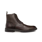 Walk Pleasure Men's Coffee Brown Leather Ankle Boots for Formal Occasions Size 41 Lace Up Design Comfortable and Cushioned Office Wear U567KB.00039.C6009 - Geox