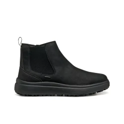 Geox GRANITO + GRIP B ABX Men's Ankle Boots, Waterproof, Curried Leather Effect, Extremely Gripping Sole, Ideal for City Wear, Size 43, Black