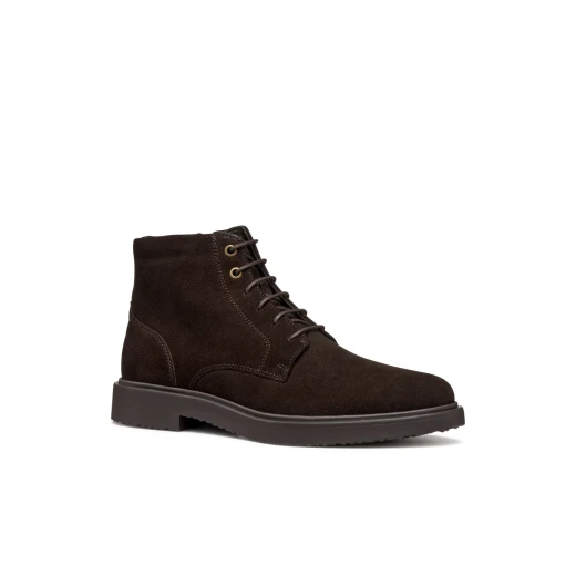Massimiano Men's Dark Brown Suede Ankle Boots Lace Up Desert Style Comfort 46 Breathable Soft Leather Casual Wear U56H9A.00022.C6006 - Geox - Image 12