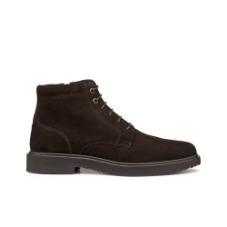 Massimiano Men's Dark Brown Suede Ankle Boots Lace Up Desert Style Comfort 46 Breathable Soft Leather Casual Wear U56H9A.00022.C6006