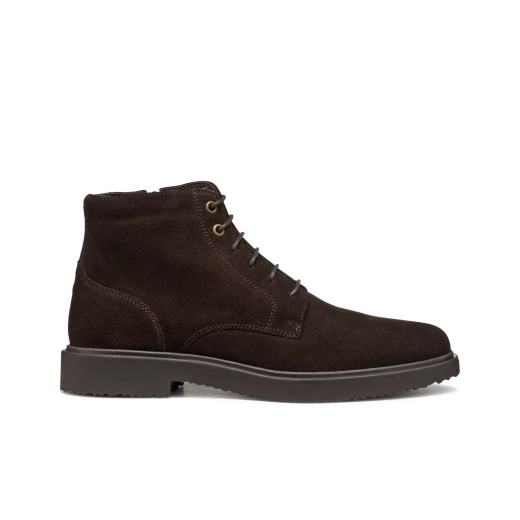 Massimiano Men's Dark Brown Suede Ankle Boots Lace Up Desert Style Comfort 46 Breathable Soft Leather Casual Wear U56H9A.00022.C6006