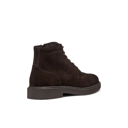 Massimiano Men's Dark Brown Suede Ankle Boots Lace Up Desert Style Comfort 46 Breathable Soft Leather Casual Wear U56H9A.00022.C6006 - Geox - Image 7
