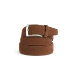 Belt Man Brown Suede Leather Belt 110cm for Men Formal Style Buckle Accessory Perfect for City Outfits U56K5B.00022.C6003 - Geox