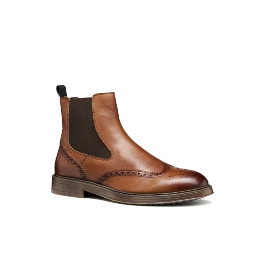 Henreys Men's Ankle Boots Cognac Brown Leather U56LWA.00043.C6610 Modern Versatile Design City Styling for Office and Informal Occasions Size 41 Contemporary Aesthetic - Henreys - Image 6