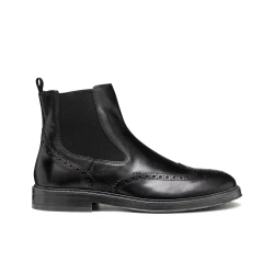 Henreys Man Ankle Boots Black Leather 46 City Style Versatile Men's Boot Office Casual Wear Supple Leather Crafted Modern Design Contemporary Aesthetic U56LWA.00043.C9999