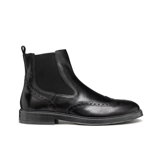 Henreys Man Ankle Boots Black Leather 40 Modern Versatile Design for City Styling Office and Informal Occasions Crafted from Supple Leather U56LWA.00043.C9999 - Geox - Image 2