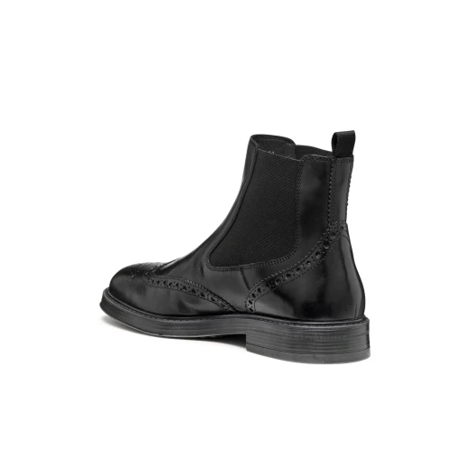 Henreys Man Ankle Boots Black Leather 42 Versatile City Style Formal and Informal Occasions Premium Quality U56LWA.00043.C9999 Modern Design Made for the Office and Beyond - Geox - Image 3