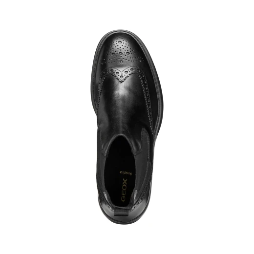Henreys Man Ankle Boots Black Leather 42 Versatile City Style Formal and Informal Occasions Premium Quality U56LWA.00043.C9999 Modern Design Made for the Office and Beyond - Geox - Image 4