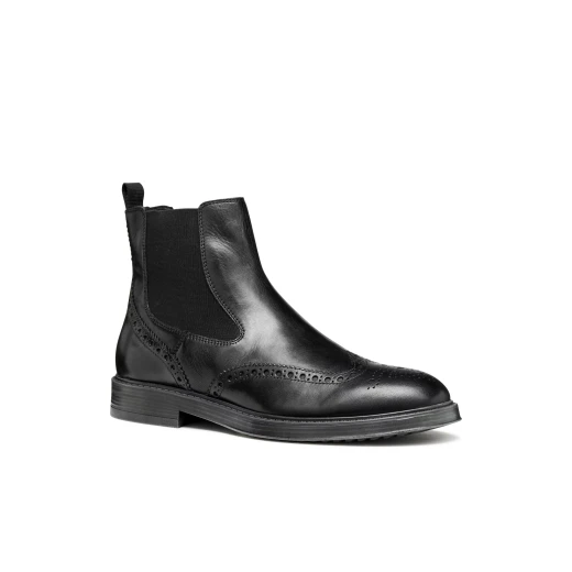 Henreys Man Ankle Boots Black Leather 40 Modern Versatile Design for City Styling Office and Informal Occasions Crafted from Supple Leather U56LWA.00043.C9999 - Geox - Image 6