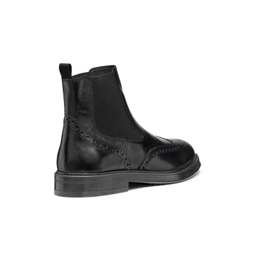 Henreys Man Ankle Boots Black Leather Versatile 45, Modern Design for Men, Ideal for Office and Informal Occasions, U56LWA.00043.C9999, Stylish City Wear - Geox - Image 7