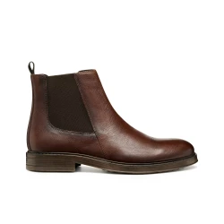 Henreys Man Ankle Boots Light Brown Tumbled Leather Rubber Sole 46