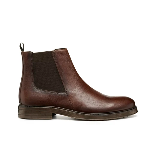 Henreys Man Ankle Boots Light Brown 40 Stylish Tumbled Leather Men's Boots with Rubber Sole for Modern City Living Classic Design Durable and Comfortable Everyday Wear - Geox - Image 2