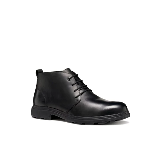 MEIERN Men's Leather Ankle Boots 41 Black Contemporary Design Rubber Sole Durable Comfortable Stylish For Urban Wear Ideal For Busy Days Town Exploration - Meiern man - Image 6