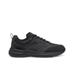 Geox Senales ABX Men's Waterproof Sneakers Black Nubuck Effect U56M2A Urban Style Breathable Shoes Size 41 City Routine Ready