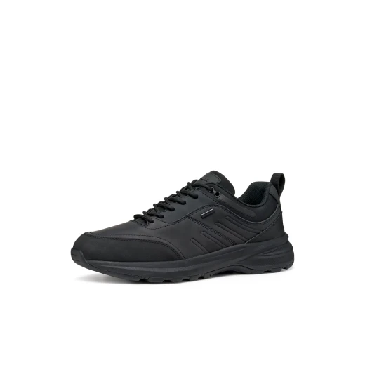 Geox Senales ABX Men's Waterproof Sneakers Black Nubuck Effect U56M2A Urban Style Breathable Shoes Size 41 City Routine Ready - Geox - Image 5