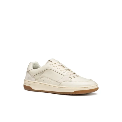 Geox Sedral Court Men's Sneakers Papyrus Color Crafted from Nappa Leather with Suede Inserts, Size 44, Comfortable and Stylish Everyday Footwear U56M5A.08522.C1056 - Geox - Image 12